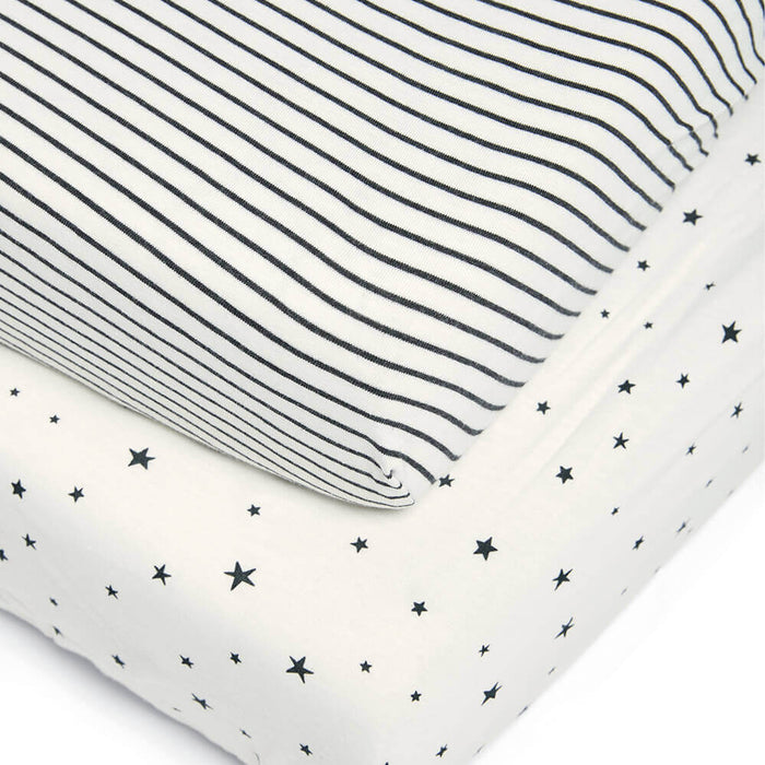 Mamas and Papas Starry Skies Cotbed Fitted Sheet (Pack of 2)