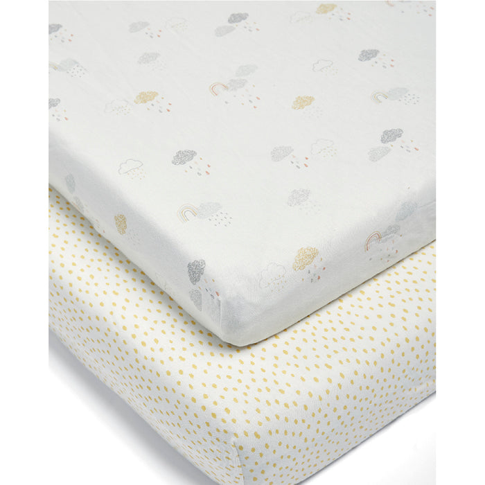 Mamas and Papas Dream Upon a Cloud Cotbed Fitted Sheet (Pack of 2)