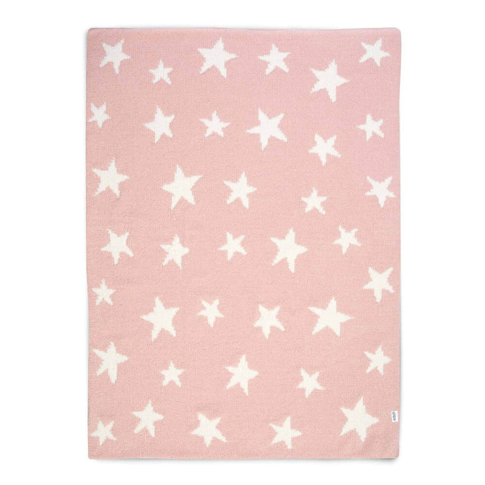 Mamas and Papas Pink Star Chenille Blanket