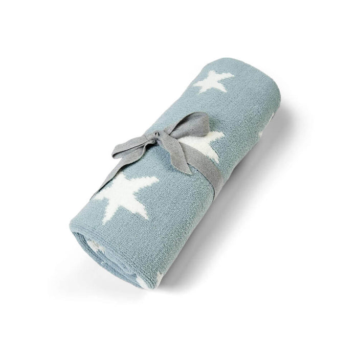 Mamas and Papas Blue Star Chenille Blanket