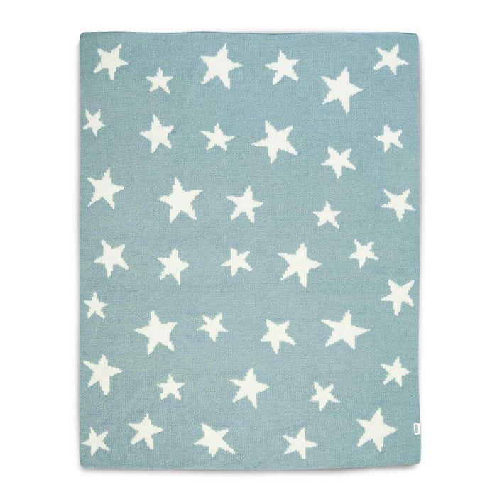 Mamas and Papas Blue Star Chenille Blanket