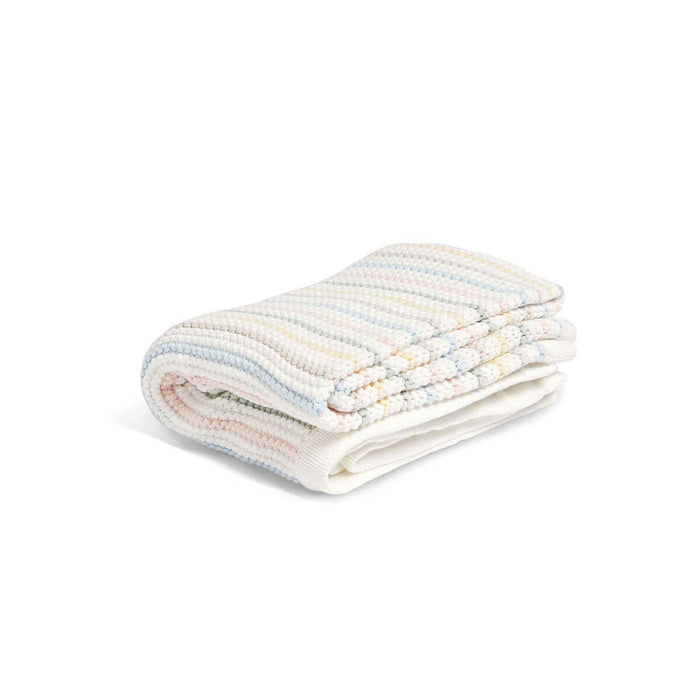 Mamas and Papas Pastel Stripe Knitted Blanket