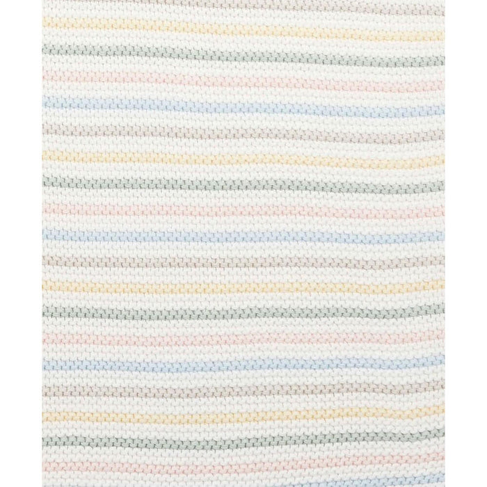 Mamas and Papas Pastel Stripe Knitted Blanket