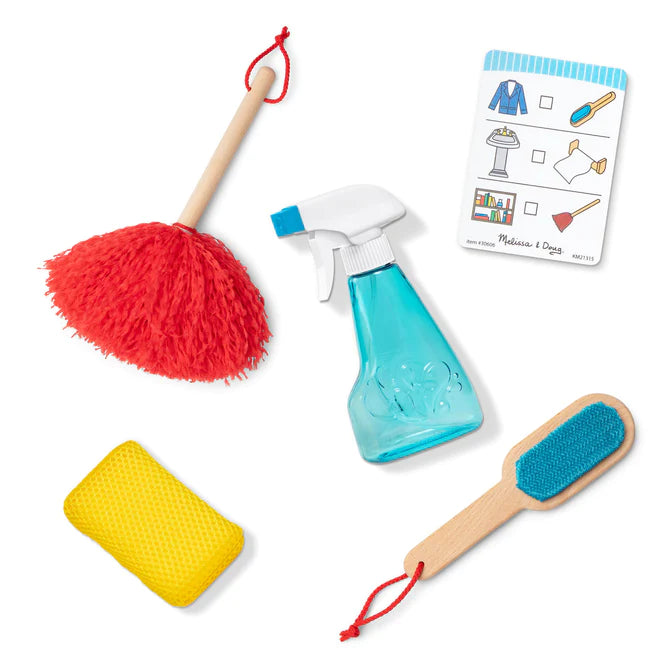 Kids Cleaning Set 12 Piece - Toy Cleaning Set Includes Broom, Mop, Brush,  Dust Pan, Duster, Sponge, Clothes, Spray, Bucket, Caution Sign, - Toy