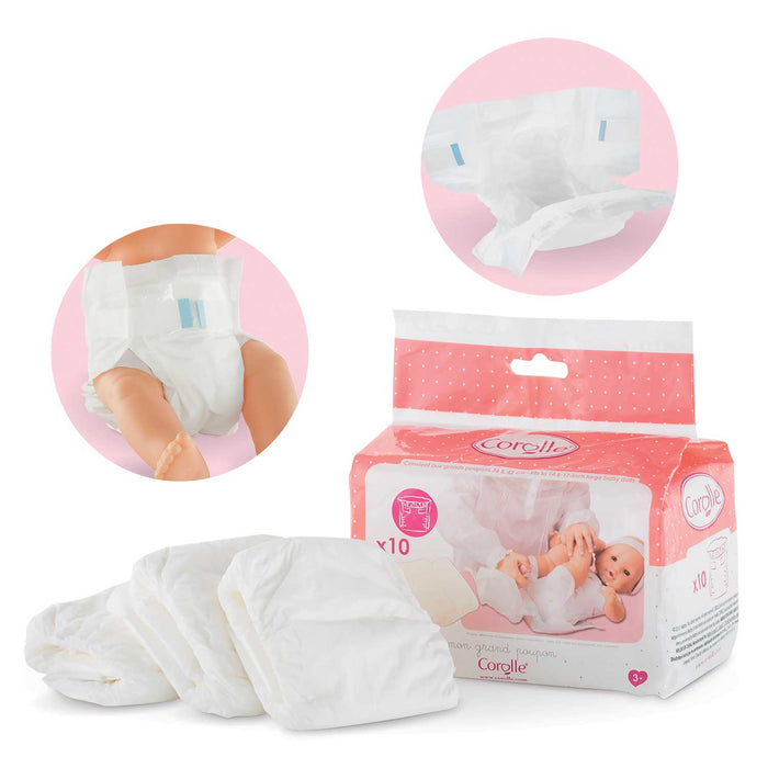 Corolle Mon Classique 10 Diapers Pack 36cm