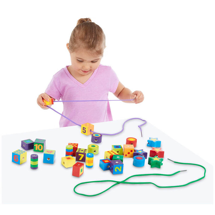 Melissa and Doug Lacing Beads in a Box - ONLINE ONLY
