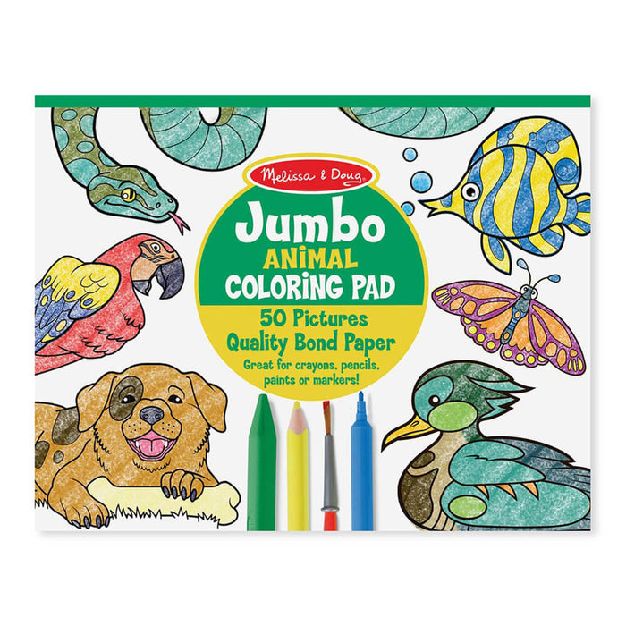 Melissa and Doug Jumbo Colouring in Pad Animals - ONLINE ONLY