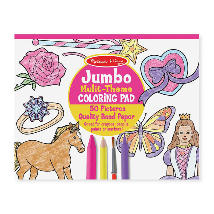 Melissa and Doug Jumbo Colouring in Pad Pink - ONLINE ONLY