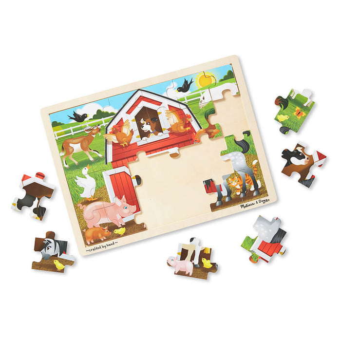 Melissa and Doug Barnyard Buddies Wooden Puzzle 24p - ONLINE ONLYcs
