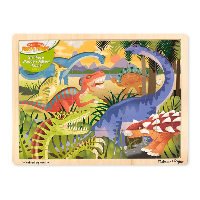 Melissa and Doug Dinosaur Wooden Puzzle 24pcs - ONLINE ONLY