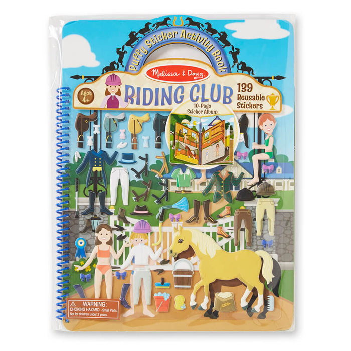 Melissa and Doug Puffy Stickers Album Riding Club - ONLINE ONLY