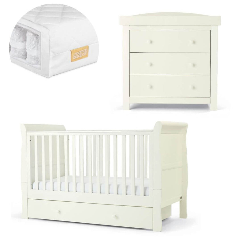 Mia sleigh store cot bed mattress