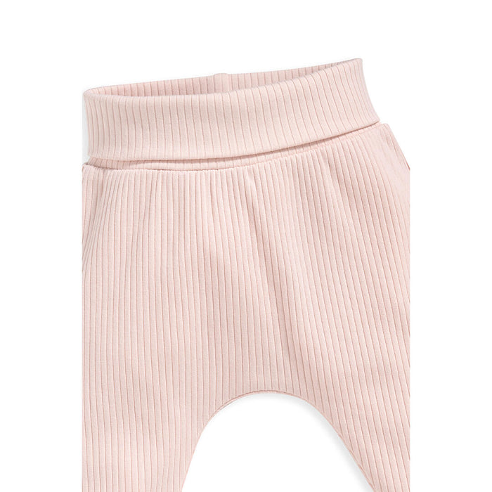 Mamas and Papas Organic Cotton Ribbed Leggings - Pink