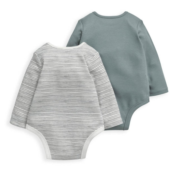Mamas and Papas Stripe Long Sleeve Bodysuits - 2 Piece Pack