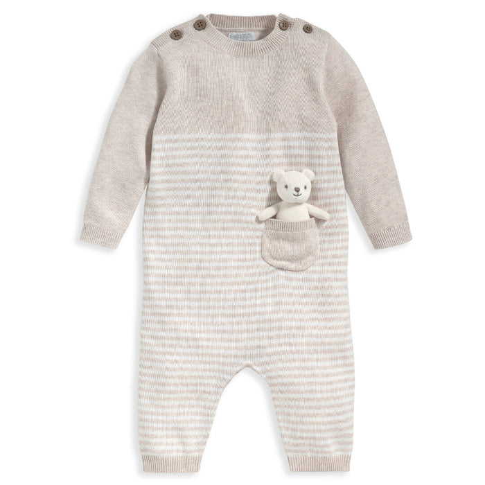 Mamas and Papas Knitted Romper with Bear