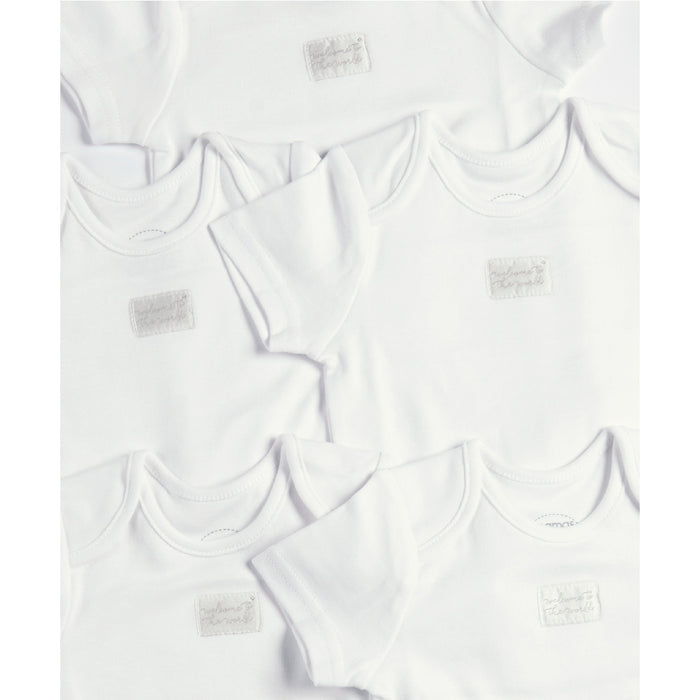 Mamas and Papas White Short Sleeve Bodysuits - 5 Pack