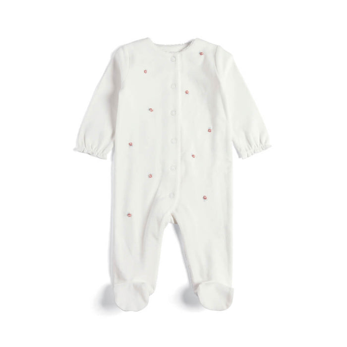 Mamas and Papas Embroided Flower Onesie