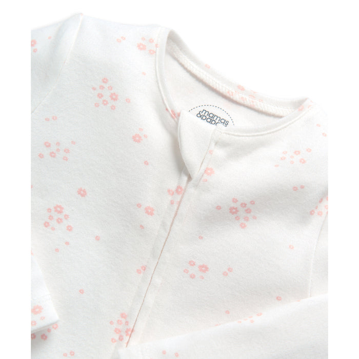 Mamas and Papas Floral Onesie with Zip