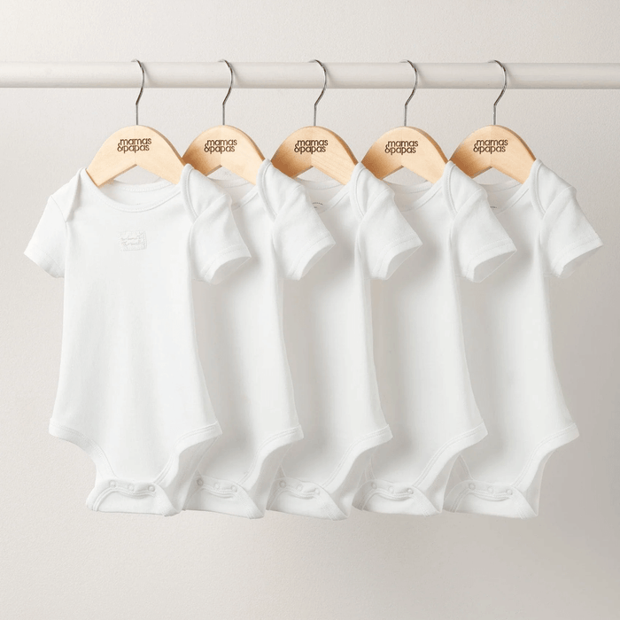 Mamas and Papas White Short Sleeve Bodysuits - 5 Pack